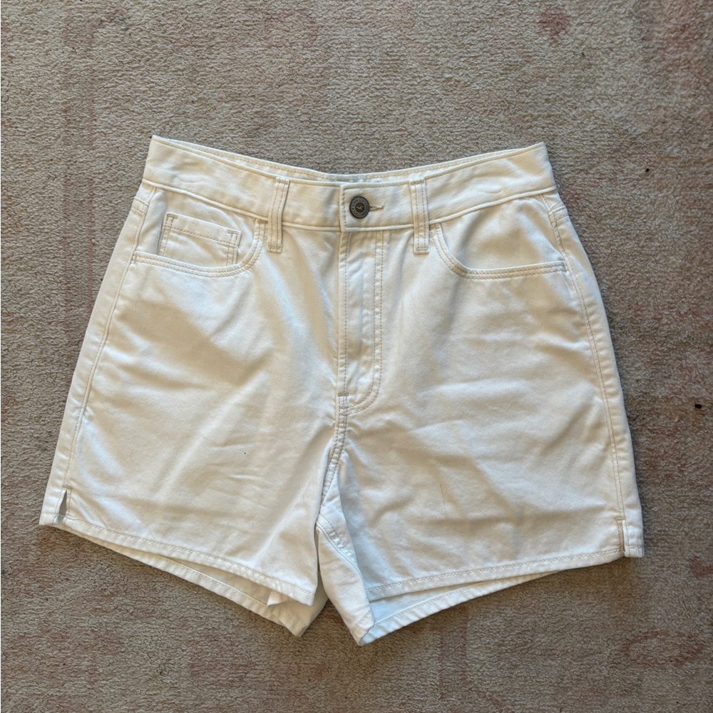 Hollister White High Waist Shorts